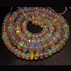 Brand New - 13 inches Super Sparkle Awesome Beautifull ETHIOPIAN Opal Micro Faceted Rondell Beads Fully Fire Every Beads Huge Size 6 - 3 mm approx--FULL Strand --Super Rare Inside Fire --Very Rare Quality